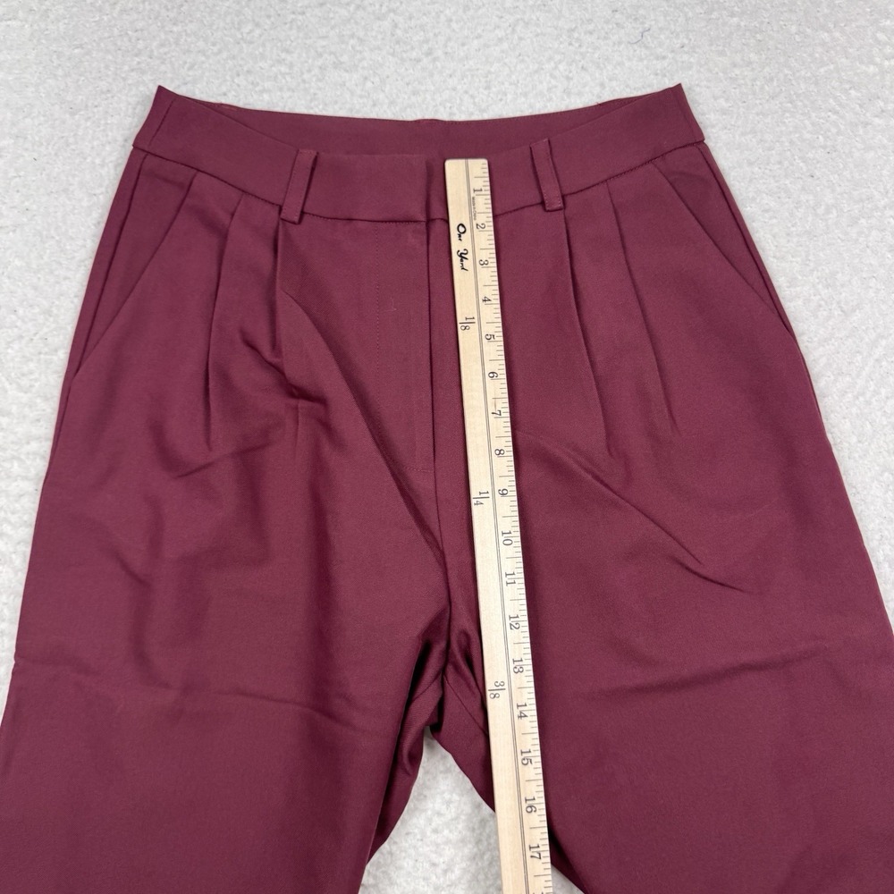 Commence Wide Leg Dress Pants Women's M‎ Minimalist Business Burgundy 28x31 - Picture 7 of 10